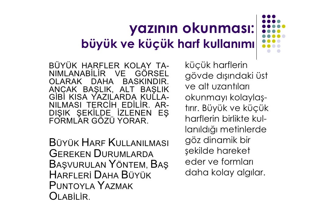Küçük harf: kullanım kuralları Küçük harf: kullanım kuralları